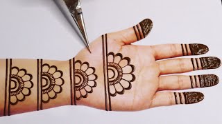 करवाचौथदिवाली स्पेशल आसान भरवा मेंहदी डिज़ाइनEasy Full Hand Indian Mehndi DesignMehndi ka design [upl. by Anelim965]