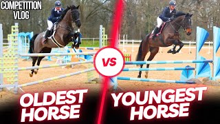 OLDEST HORSE VS YOUNGEST SHOWJUMP COMPETITION  EROL AND ZEB BATTLE IT OUT  VLOG 127 [upl. by Sindee]