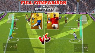 New Legend David Beckham VS Legend Roberto Carlos  Full Comparison  Who is best  eFootball 23 [upl. by Roslyn]