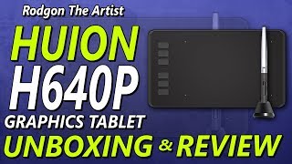 HUION H640P UNBOXING AND REVIEW [upl. by Nednil]