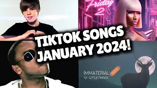 Top Trending Songs on TikTok  JANUARY 2024 [upl. by Seerdi]