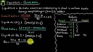 Liquiditeit 2 quick ratio  Bedrijfseconomie uitleg [upl. by Ardekan]