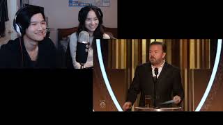 Ricky Gervais LAST time hosting Golden Globes 2020  REACTION [upl. by Anahpets]