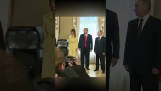 Donald Trump and Melania Trump with Putin shaking hand russia usa russmika24 [upl. by Alacim386]