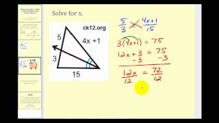 Using the Properties of the Triangle Angle Bisector Theorem to Determine Unknown Values [upl. by Reiniar]