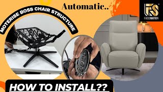 how to install an automatic Boss chair frame  ultra luxury automatic Boss chair structure [upl. by Noffets]