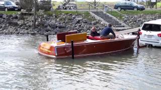 1946 Chris Craft Custom 20 Runabout  maiden voyage restored to concours [upl. by Mattson456]