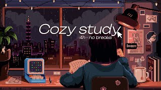 4 HOURS STUDY GIRL  Cozy lofi music and rain in background [upl. by Wynnie888]