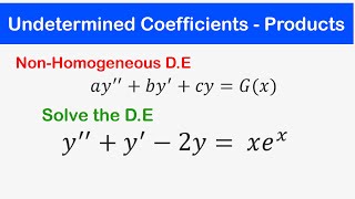 🔵21f  Method of Undetermined Coefficients 6  Gx  Product of Functions [upl. by Eiryk]