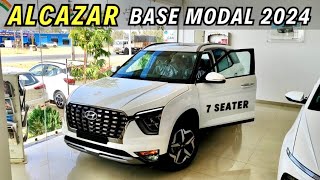 Base Model का बाप 🔥 Hyundai Alcazar Prestige New Update 2024 7 Seater Car 😍 [upl. by Ielerol290]