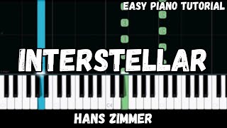 Hans Zimmer  Interstellar Main Theme Easy Piano Tutorial [upl. by Niawd]