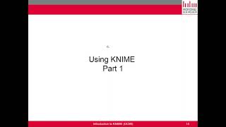 Introduction to KNIME Data Analytics Platform [upl. by Enylecoj]