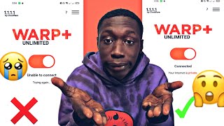 1111 VPN Not Connecting  Problem Solved in 1 click  Connect WARP 100 Easily [upl. by Ahsrats]