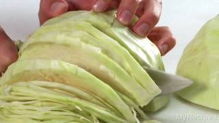 How To Slice Cabbage  MyRecipes [upl. by Dorca]