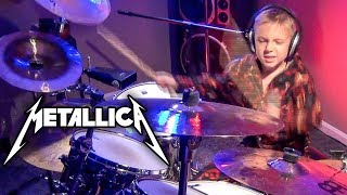 ENTER SANDMAN 6 year old Drummer [upl. by Ezirtaeb]