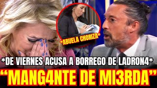 💥¡FUERTE REPROCHE a CARMEN BORREGO en DE VIERNESLA TACHAN DE LADRONAROTA por ACUSACIONES del HIJO [upl. by Guadalupe522]