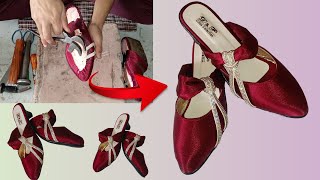 DIY Fashionable HANDMADE Pump Shoe Process of HANDMADE Pump shoes Making [upl. by Narbig713]