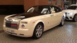 Creamwhite Rolls Rolls Phantom Drophead with piano black hood [upl. by Neila]