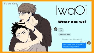 What are we  IwaOi Story  Haikyuu texts CryBaby Repost [upl. by Eiramanitsirhc]