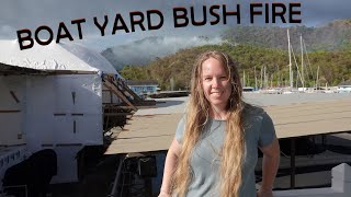 Fixing our boat as Trinidad bush fires approach  REPAIRING LEOPARD 45 CATAMARAN [upl. by Aitas739]