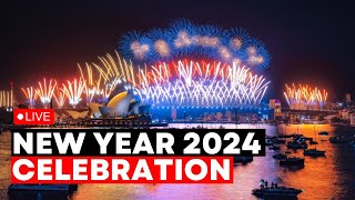 New Year 2024 Celebration LIVE  Sydney Fireworks 2024 Australia Rings In New Year [upl. by Noreg308]