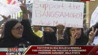 SONA Pagtitipon ng mga Muslim sa Mendiola para ipagdiwang ang paglagda sa BFA malapiyesta [upl. by Landel160]