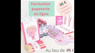 FORMATION PAPETERIE EN LIGNE  COMMENT PERSONNALISEES POPCORN CONTOUR DE BOUTEILLES PAILLES  BASE [upl. by Ynaitirb123]