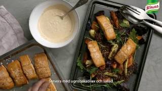 Quinoasallad med lax rostade rotfruter och chipotledressing  Knorr Sverige [upl. by Neelehtak]