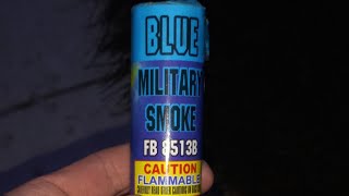 Blue Military Smoke By FireHawk Fireworks [upl. by Vena468]