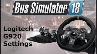 Bus Simulator 18  Logitech G920 Wheel and Pedal Controller Settings [upl. by Nedgo185]