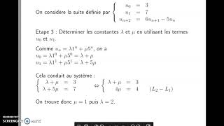 etudier une suite récurrente linéaire dordre 2 [upl. by Macario]