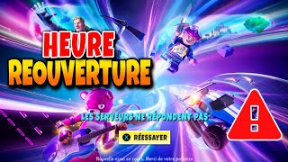 Pourquoi les serveurs sont fermé Fortnite Chapitre 5 Heure et Solution [upl. by Eimerej]