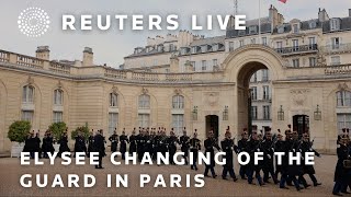 LIVE British Grenadiers join Republican Guards for Elysee changing of the guard in Paris [upl. by Silva]