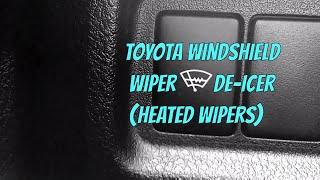 Toyota Windshield Wiper De Icer Explanation amp Demonstration [upl. by Friedrich]