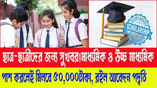 Madhyamik amp HS Scholarship Online Application 20242025  HS Scholarship 2024  Student Scholarship [upl. by Notniuq]