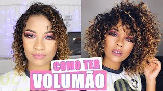 Como dar volume no cabelo cacheado  Carol Mamprin [upl. by Yadahs]