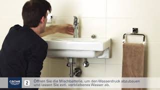 Grohe Installationsvideo Austausch der Kartusche [upl. by Aynotak]