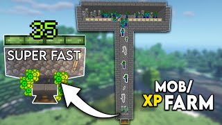 Minecraft EASY MOB XP FARM TUTORIAL 119 Without Mob Spawner [upl. by Yecats]