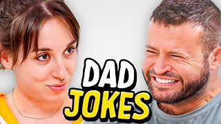 Dad Jokes  Dont laugh Challenge  Abby vs Andrew  Raise Your Spirits [upl. by Isiahi]