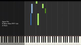 Agnus Dei  B Minor Mass BWV 232  JS Bach  Synthesia Piano Tutorial [upl. by Olette]