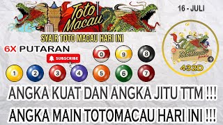 PREDIKSI TOTO MACAU 16 JULI 2024  PREDIKSI TOTOMACAUCOM HARI INI  AS KOP KEPALA EKOR MACAU [upl. by Sidon713]