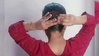 Oily Hair Clutcher Juda Hairstyle for Daily Wear Clutcher Hairstyle  Easy Bun Hairstyle By Self [upl. by Olegnaleahcim]