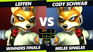 LACS 5 Winners Finals  Cody Schwab Fox Vs Leffen Fox Smash Melee  SSBM [upl. by Marchelle]