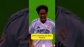 ENDRICK MARCOU SEU PRIMEIRO GOL COM A CAMISA DO REAL MADRID [upl. by Aronid]