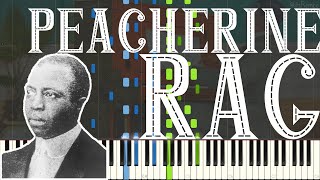 Scott Joplin  Peacherine Rag 1901 Ragtime Piano Synthesia [upl. by Galvan926]