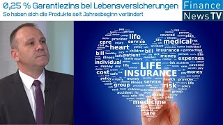 Garantiezins bei Lebensversicherungen nur noch bei 025   und so haben sich die Produkte verändert [upl. by Orravan527]