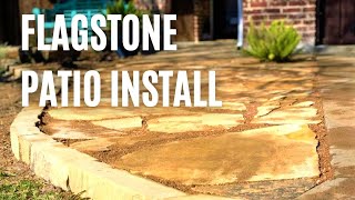 Hardscaping Flagstone Patio Installation [upl. by Dallas]