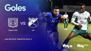 Boyacá Chicó vs Deportivo Cali goles  Liga BetPlay Dimayor 2023 2  Fecha 20 [upl. by Tierney]