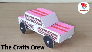 matchbox car  How to Make a Toy Car at Home Easy  The Crafts Crew [upl. by Hayward207]