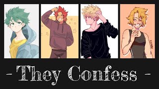 quotThey Confessquot  Multiple Characters x Listener BNHA Fanfic Reading [upl. by Almita]